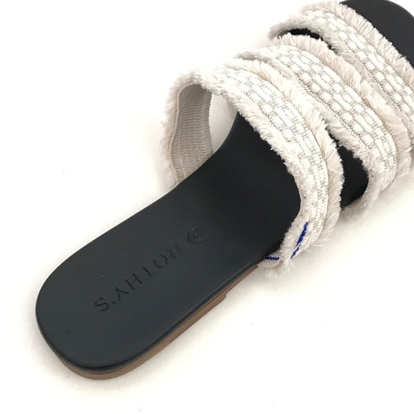 ROTHY’S Sea Shell Fringe Slide Sandals Slip On Sandals Women’s Size 8.5 - Picture 6 of 15
